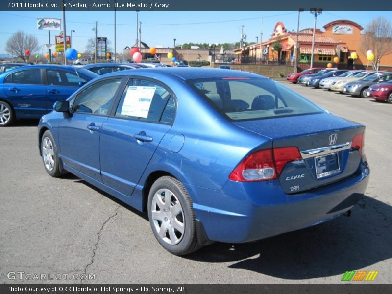 Atomic Blue Metallic / Gray 2011 Honda Civic LX Sedan