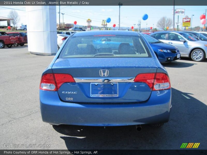 Atomic Blue Metallic / Gray 2011 Honda Civic LX Sedan