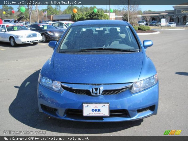 Atomic Blue Metallic / Gray 2011 Honda Civic LX Sedan