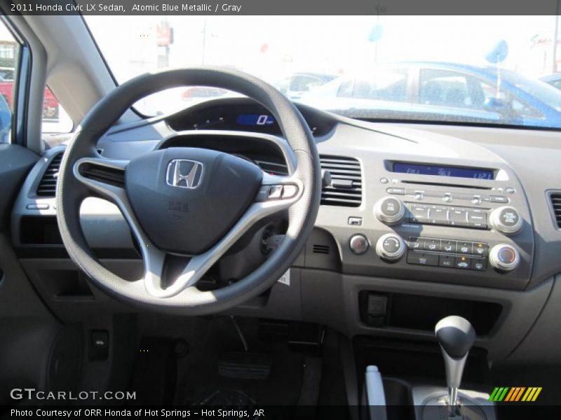 Atomic Blue Metallic / Gray 2011 Honda Civic LX Sedan