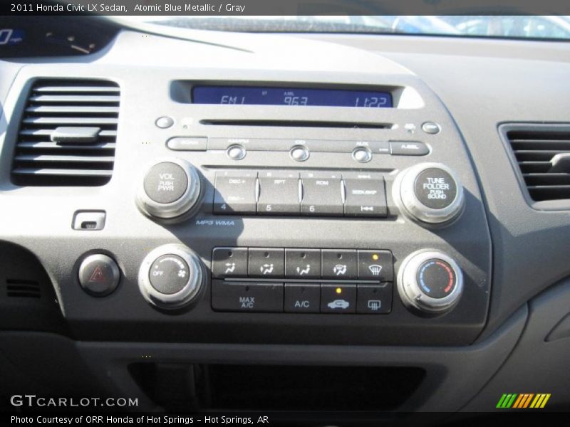 Atomic Blue Metallic / Gray 2011 Honda Civic LX Sedan
