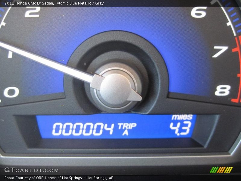 Atomic Blue Metallic / Gray 2011 Honda Civic LX Sedan