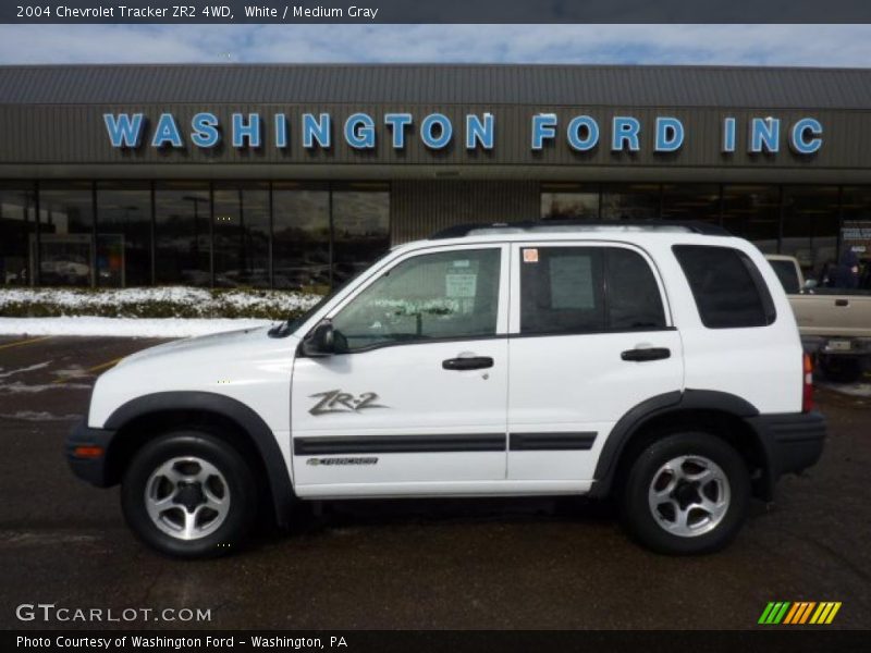 White / Medium Gray 2004 Chevrolet Tracker ZR2 4WD