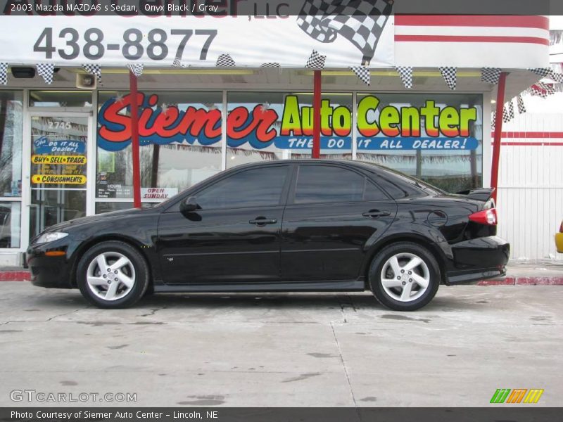 Onyx Black / Gray 2003 Mazda MAZDA6 s Sedan