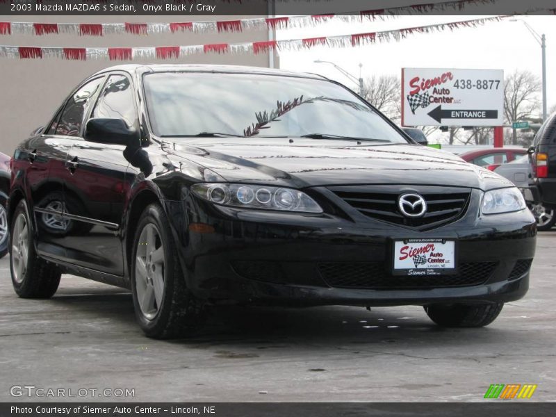 Onyx Black / Gray 2003 Mazda MAZDA6 s Sedan