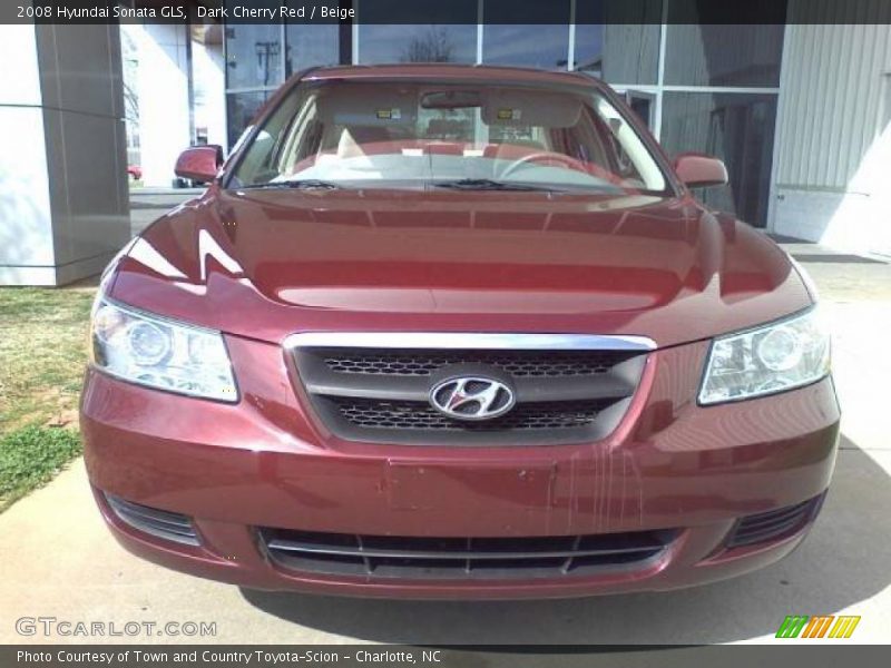 Dark Cherry Red / Beige 2008 Hyundai Sonata GLS