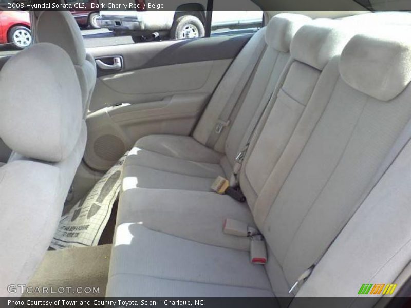 Dark Cherry Red / Beige 2008 Hyundai Sonata GLS
