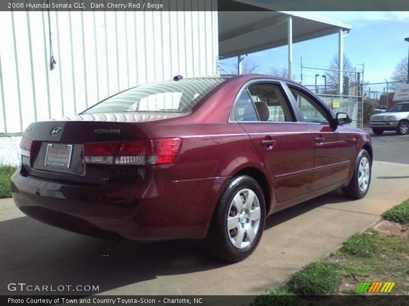 Dark Cherry Red / Beige 2008 Hyundai Sonata GLS