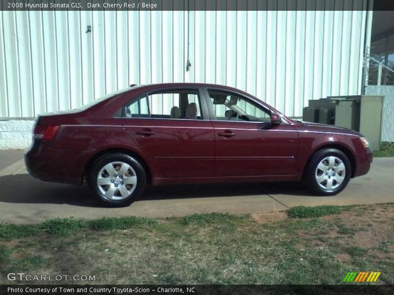 Dark Cherry Red / Beige 2008 Hyundai Sonata GLS