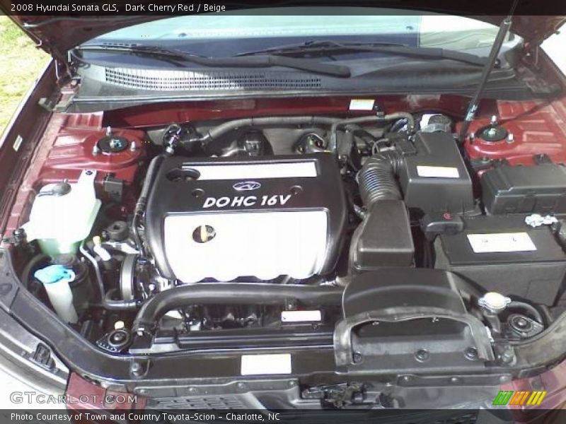 Dark Cherry Red / Beige 2008 Hyundai Sonata GLS