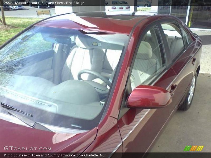 Dark Cherry Red / Beige 2008 Hyundai Sonata GLS