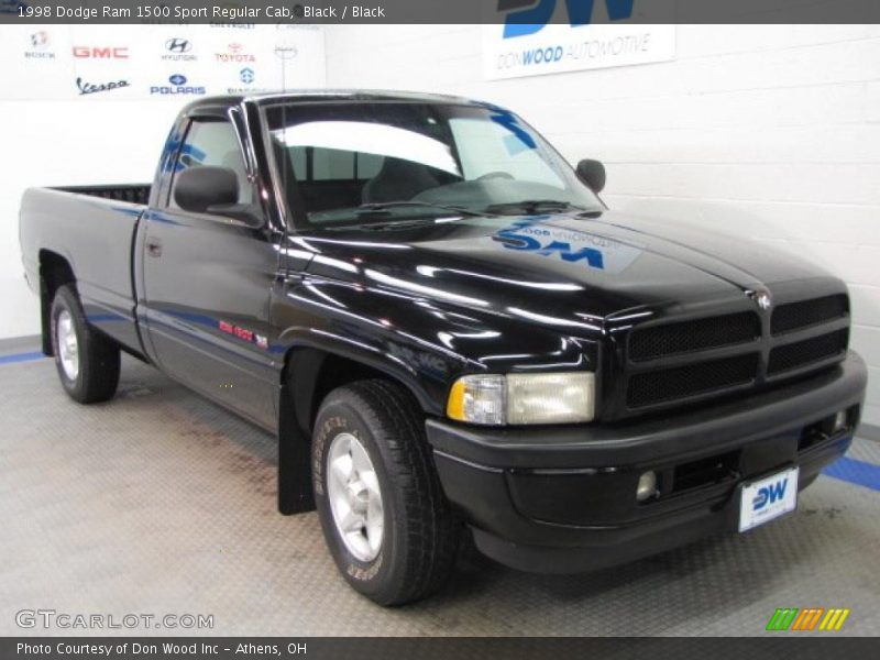 Black / Black 1998 Dodge Ram 1500 Sport Regular Cab