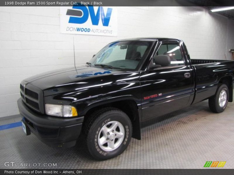 Black / Black 1998 Dodge Ram 1500 Sport Regular Cab