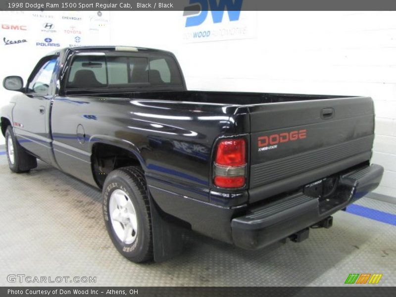 Black / Black 1998 Dodge Ram 1500 Sport Regular Cab