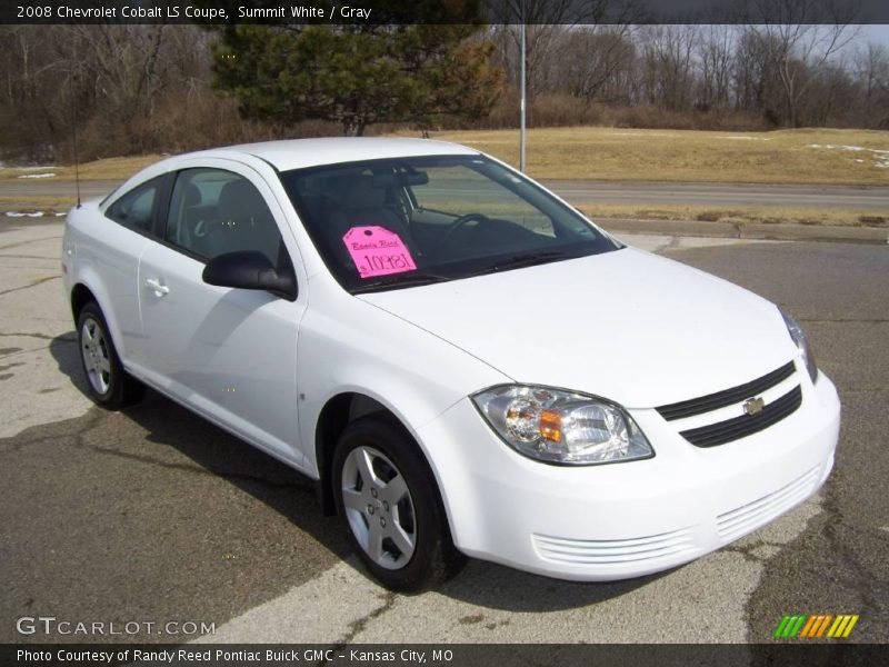 Summit White / Gray 2008 Chevrolet Cobalt LS Coupe