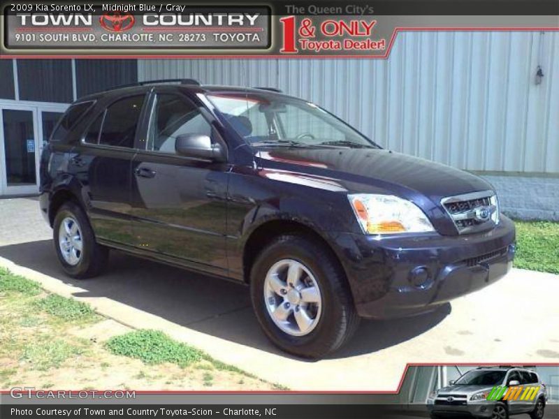 Midnight Blue / Gray 2009 Kia Sorento LX