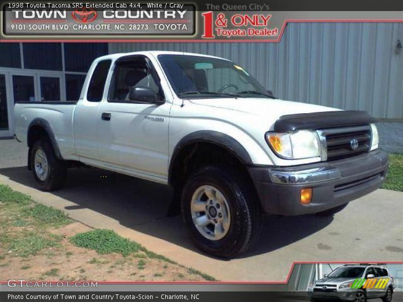 White / Gray 1998 Toyota Tacoma SR5 Extended Cab 4x4