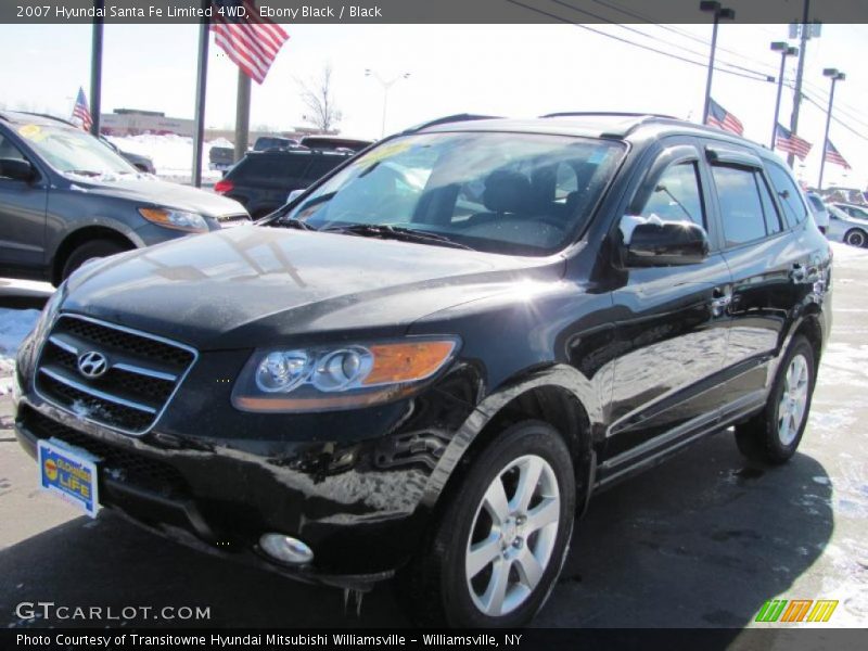 Ebony Black / Black 2007 Hyundai Santa Fe Limited 4WD
