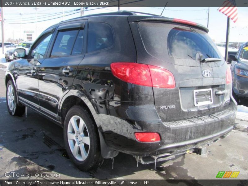 Ebony Black / Black 2007 Hyundai Santa Fe Limited 4WD