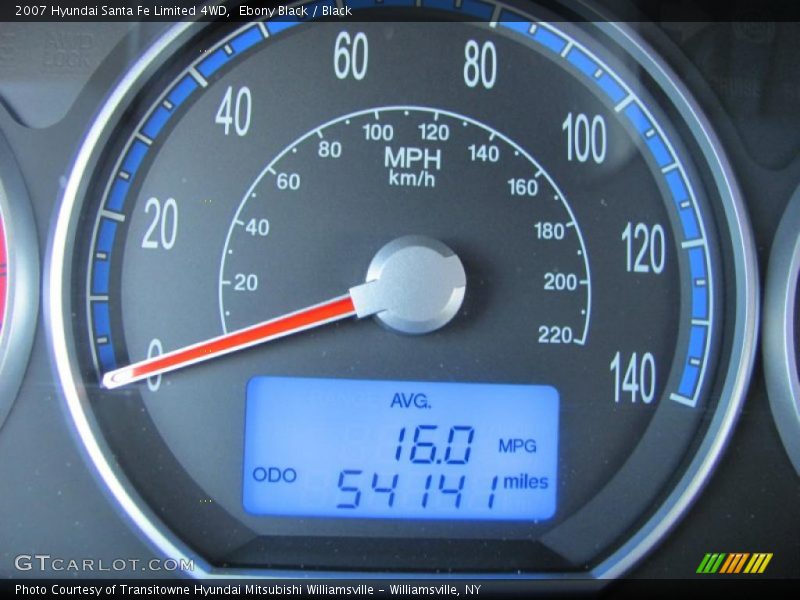 Ebony Black / Black 2007 Hyundai Santa Fe Limited 4WD