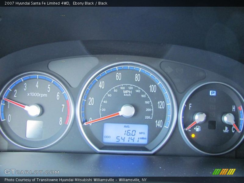 Ebony Black / Black 2007 Hyundai Santa Fe Limited 4WD