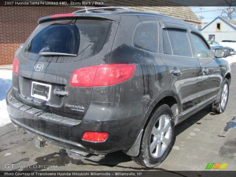 Ebony Black / Black 2007 Hyundai Santa Fe Limited 4WD