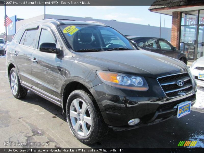 Ebony Black / Black 2007 Hyundai Santa Fe Limited 4WD