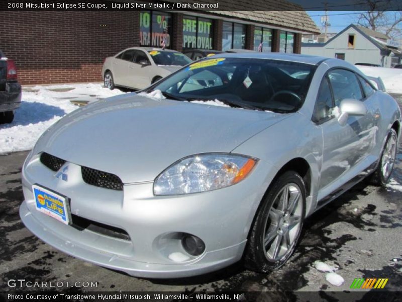 Liquid Silver Metallic / Dark Charcoal 2008 Mitsubishi Eclipse SE Coupe
