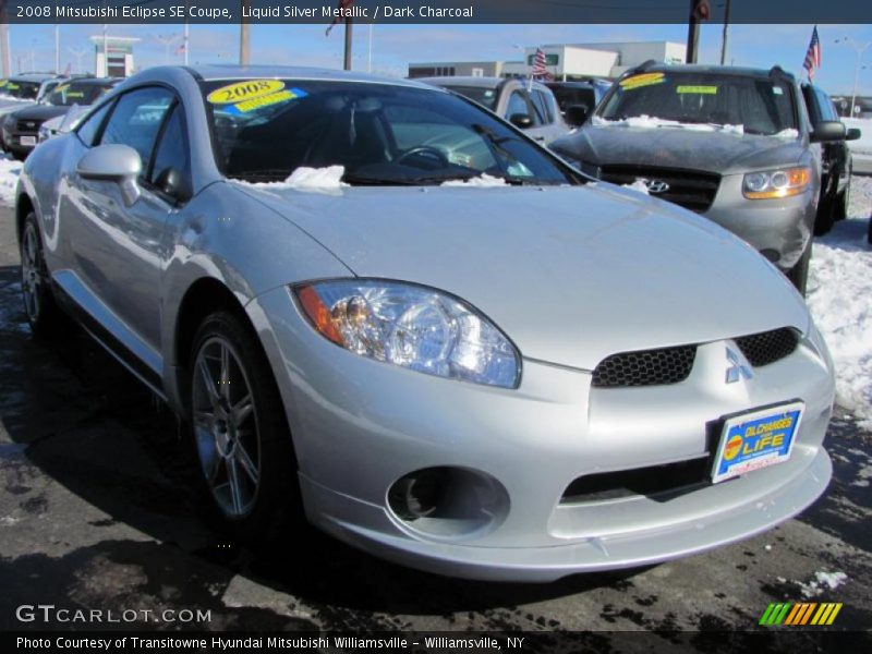 Liquid Silver Metallic / Dark Charcoal 2008 Mitsubishi Eclipse SE Coupe