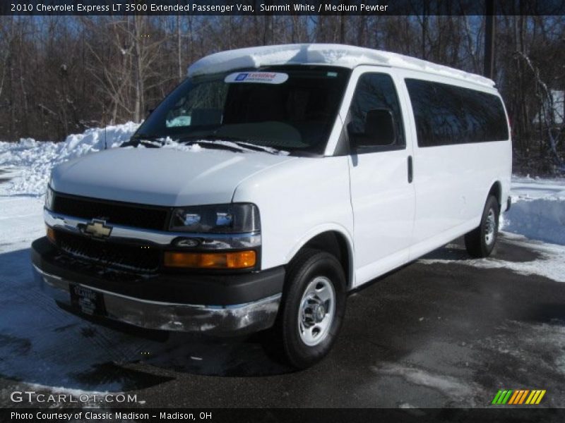 Summit White / Medium Pewter 2010 Chevrolet Express LT 3500 Extended Passenger Van