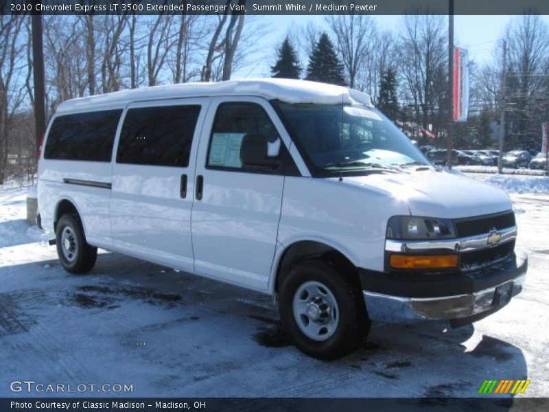 Summit White / Medium Pewter 2010 Chevrolet Express LT 3500 Extended Passenger Van