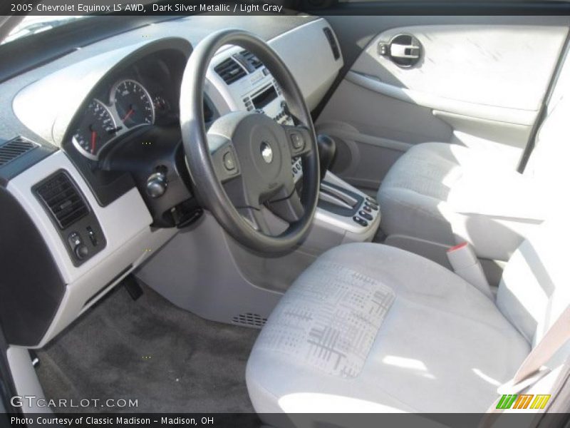 Dark Silver Metallic / Light Gray 2005 Chevrolet Equinox LS AWD