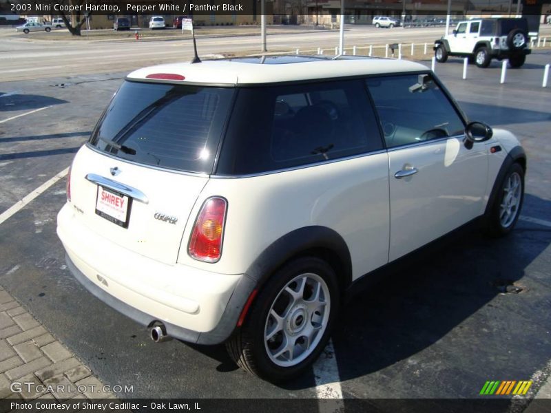 Pepper White / Panther Black 2003 Mini Cooper Hardtop