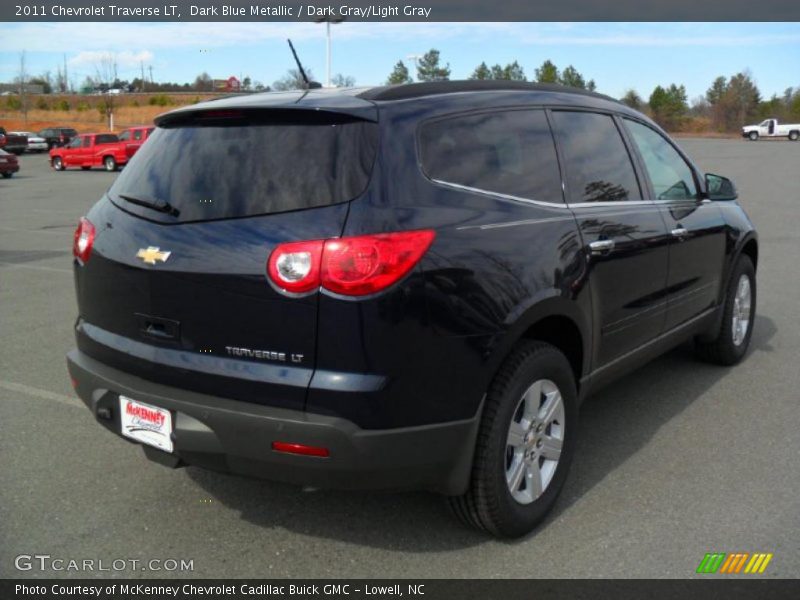 Dark Blue Metallic / Dark Gray/Light Gray 2011 Chevrolet Traverse LT