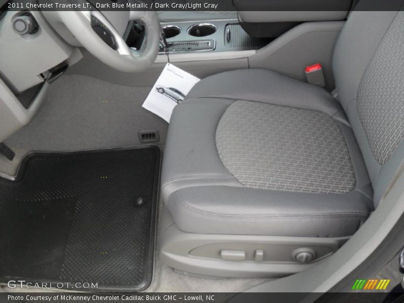 Dark Blue Metallic / Dark Gray/Light Gray 2011 Chevrolet Traverse LT