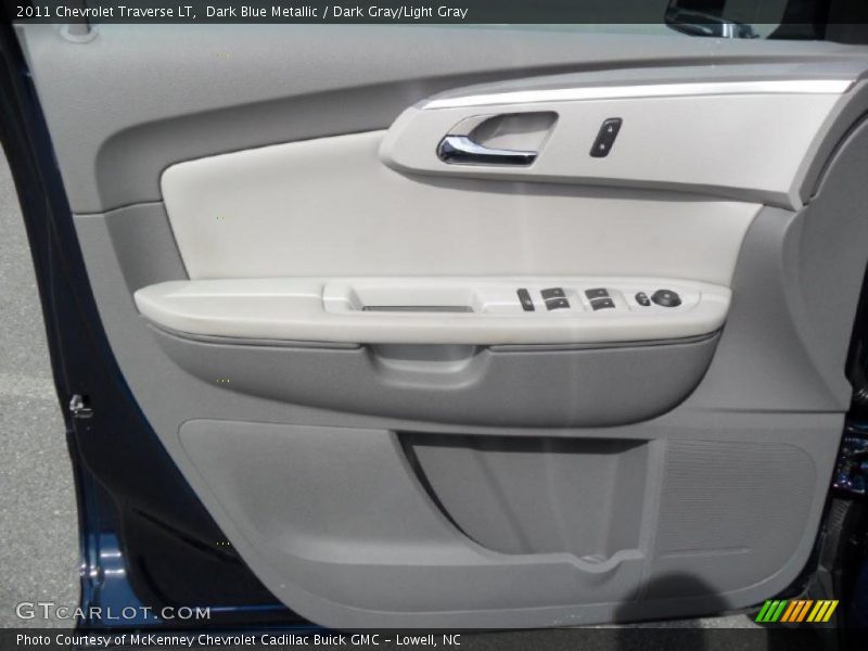 Dark Blue Metallic / Dark Gray/Light Gray 2011 Chevrolet Traverse LT
