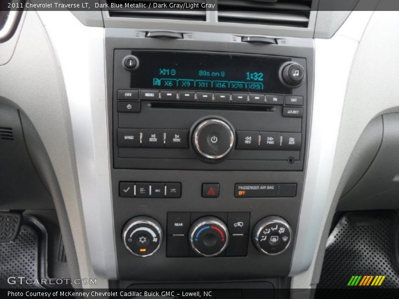 Dark Blue Metallic / Dark Gray/Light Gray 2011 Chevrolet Traverse LT