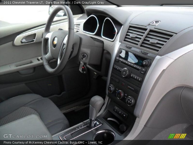 Dark Blue Metallic / Dark Gray/Light Gray 2011 Chevrolet Traverse LT