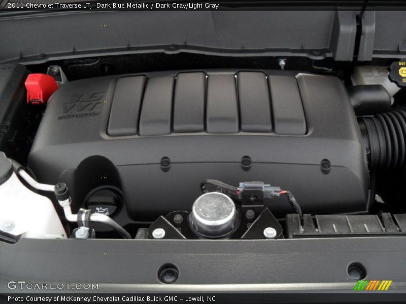 Dark Blue Metallic / Dark Gray/Light Gray 2011 Chevrolet Traverse LT