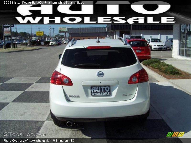 Phantom White Pearl / Black 2008 Nissan Rogue SL AWD