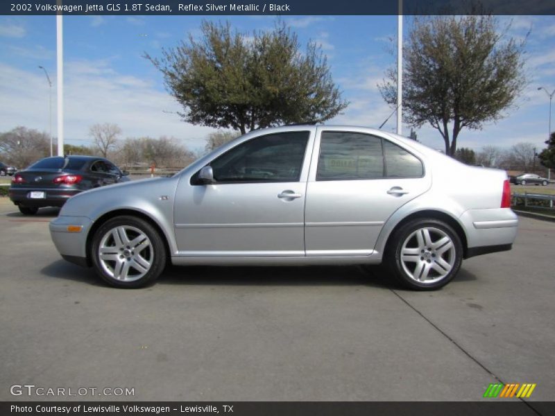 Reflex Silver Metallic / Black 2002 Volkswagen Jetta GLS 1.8T Sedan