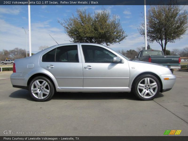 Reflex Silver Metallic / Black 2002 Volkswagen Jetta GLS 1.8T Sedan