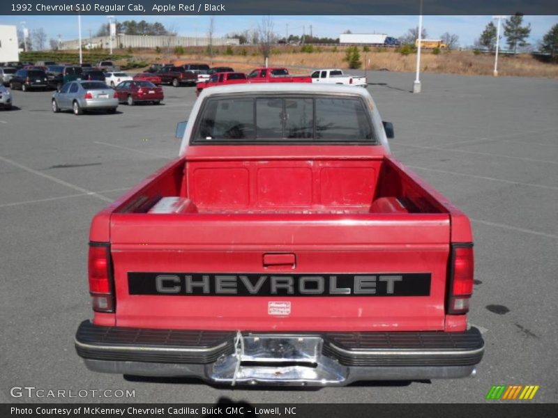 Apple Red / Black 1992 Chevrolet S10 Regular Cab