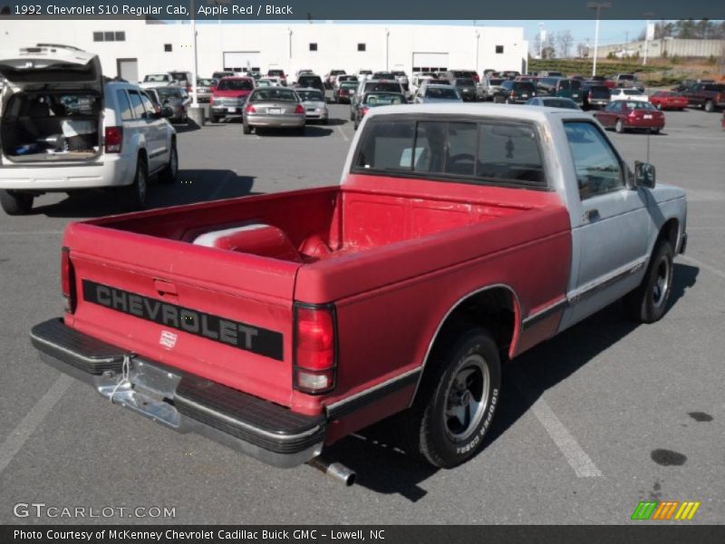 Apple Red / Black 1992 Chevrolet S10 Regular Cab