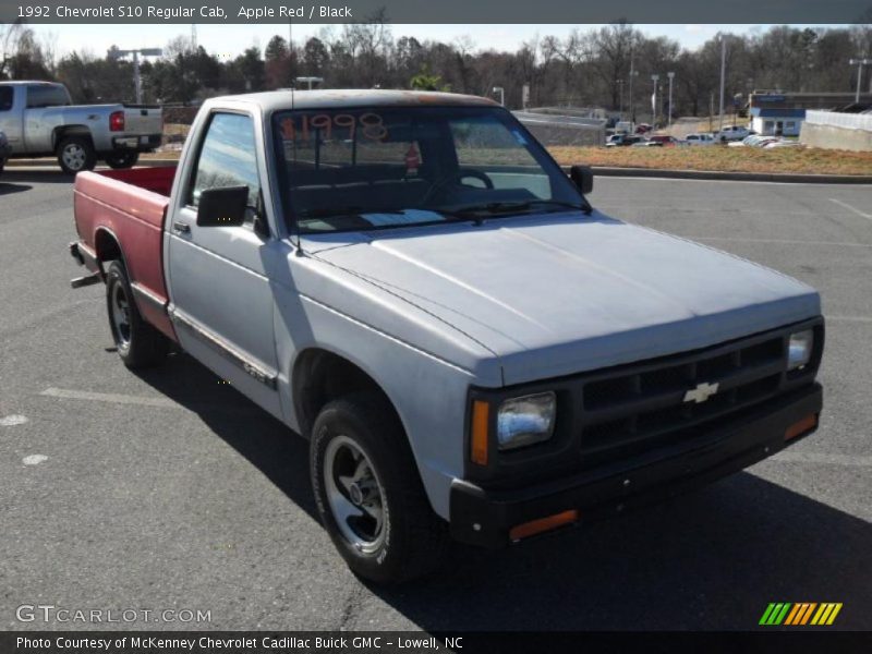 Apple Red / Black 1992 Chevrolet S10 Regular Cab