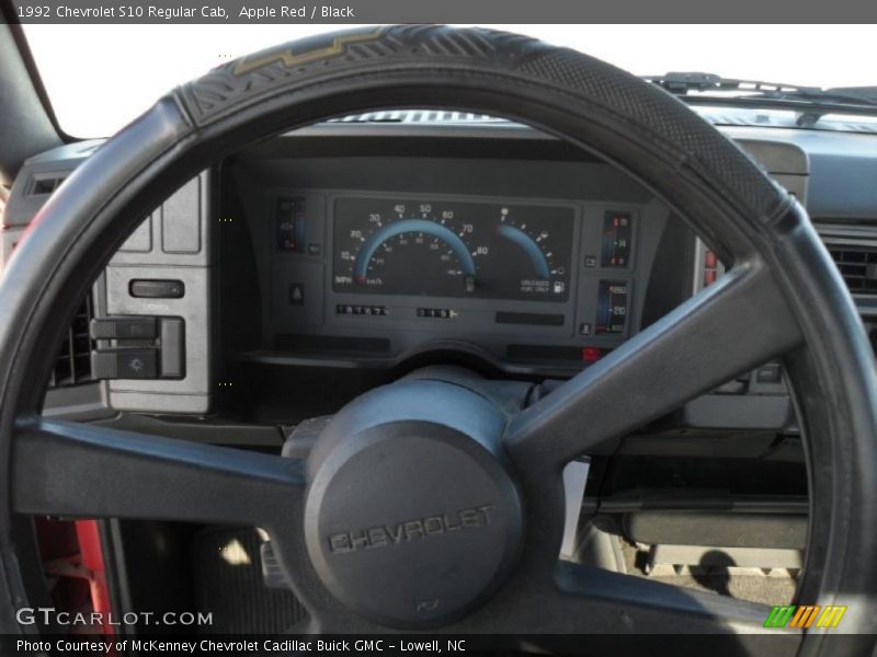 Apple Red / Black 1992 Chevrolet S10 Regular Cab