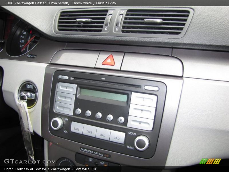 Candy White / Classic Gray 2008 Volkswagen Passat Turbo Sedan