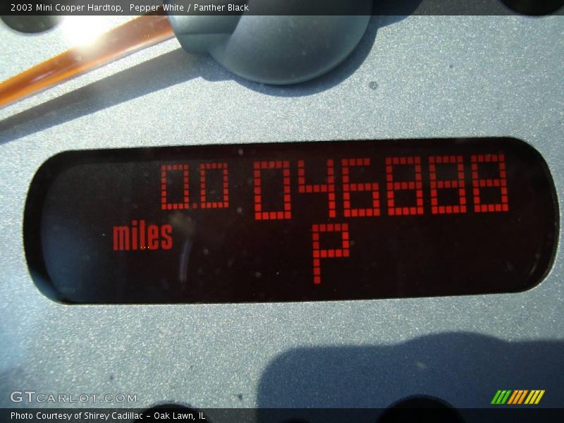 Pepper White / Panther Black 2003 Mini Cooper Hardtop