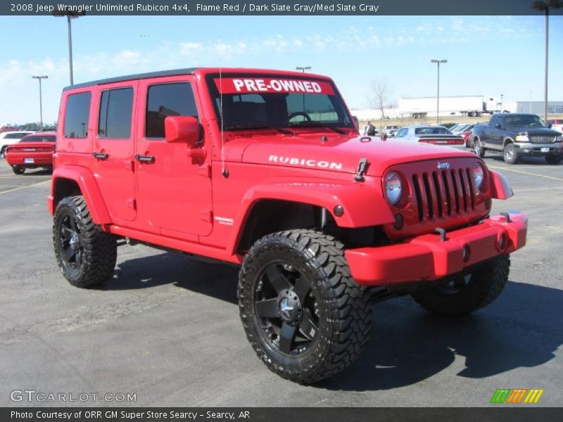 Flame Red / Dark Slate Gray/Med Slate Gray 2008 Jeep Wrangler Unlimited Rubicon 4x4