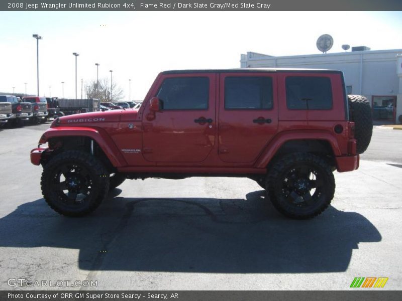 Flame Red / Dark Slate Gray/Med Slate Gray 2008 Jeep Wrangler Unlimited Rubicon 4x4